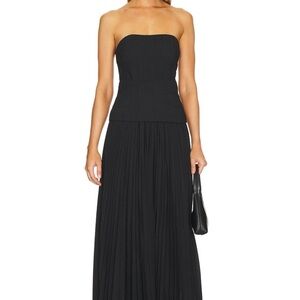 Acler Bristol Black Strapless Dress